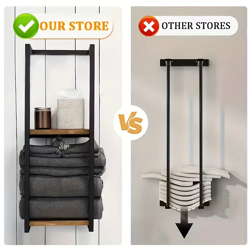 Elegant Vertical Space-Saver Wall-Mounted Towel Rack