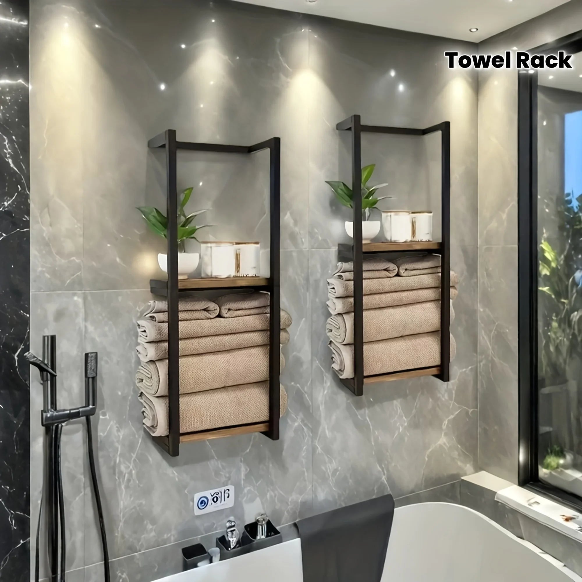Elegant Vertical Space-Saver Wall-Mounted Towel Rack