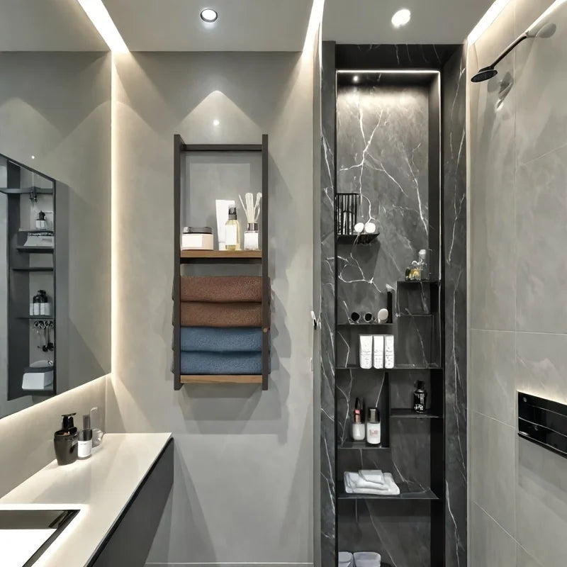 Elegant Vertical Space-Saver Wall-Mounted Towel Rack