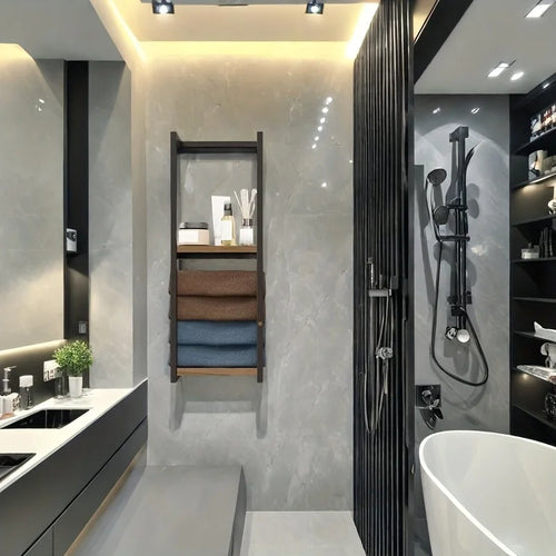 Elegant Vertical Space-Saver Wall-Mounted Towel Rack