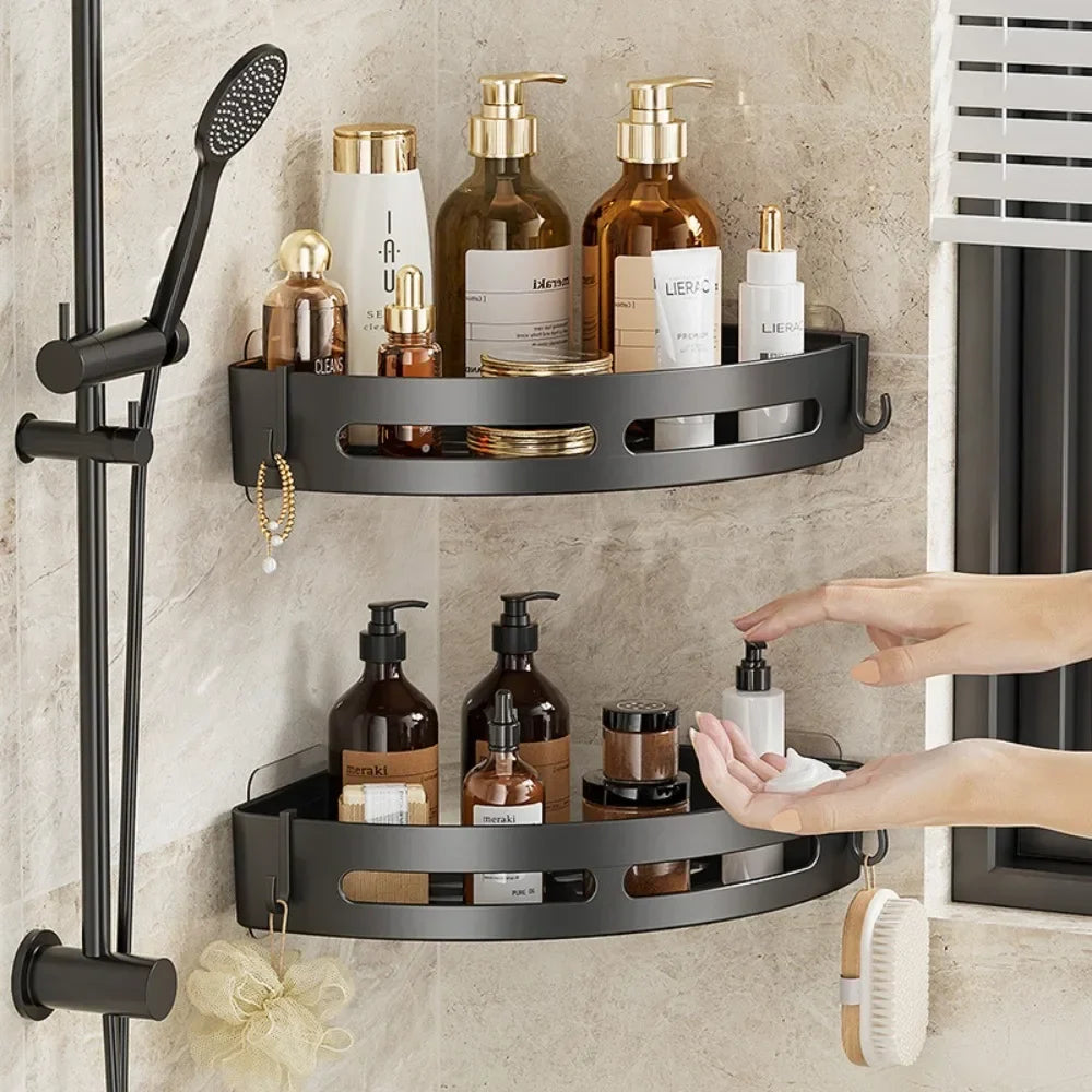 No-Drill Shower Shelf Set